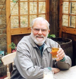 Enjoying a cider, Rose & Crown, Dorset 1996