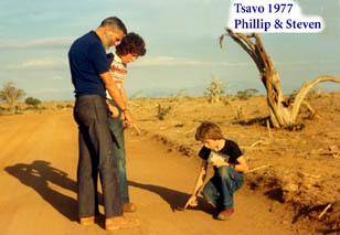 Tsavo 1977 - with Phillip & Steven