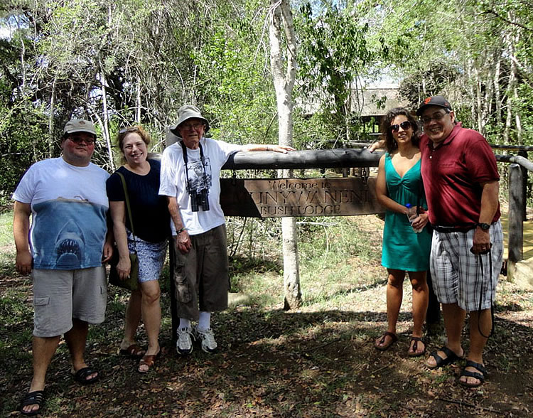 Castro family at our rest house in Hluhluwe National Park